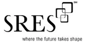 A logo of SRES in black with white background