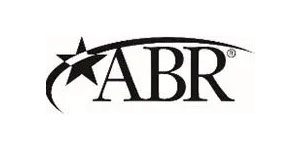 A logo of ABR in black with white background